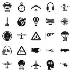 Atmosphere icons set. Simple set of 25 atmosphere vector icons for web isolated on white background