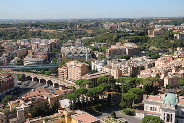 Fototapeta premium View from St. Peter's Basilica on Rome Italy