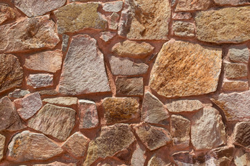 Brown stone wall, background, texture