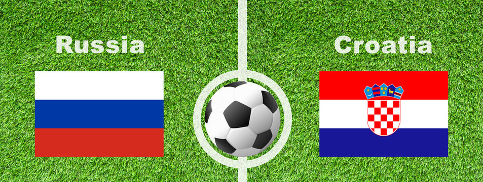 Fußball Viertelfinale - Russland gegen Kroatien