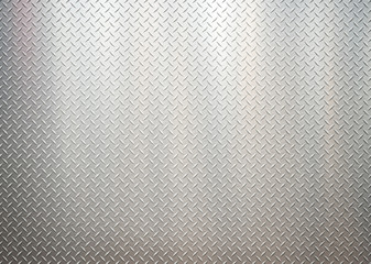 White silver metal industrial plate wall diamond steel patterned background - Powered by Adobe