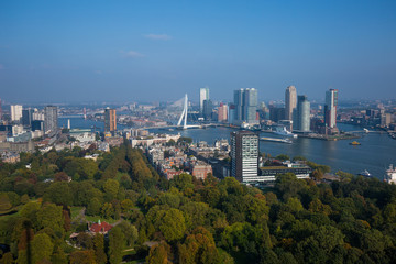 Naklejka premium Cityscape of downtown Rotterdam