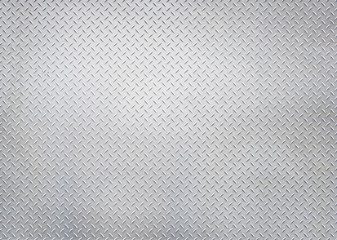 Fototapeta na wymiar White silver metal industrial plate wall diamond steel patterned background