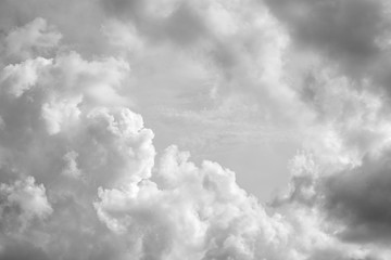 sky and cloud in the winter - monochrome