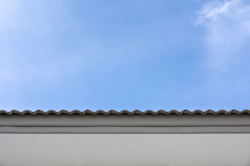 roof tiles and the blue sky