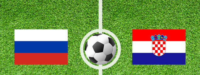 Fußball Viertelfinale - Russland gegen Kroatien