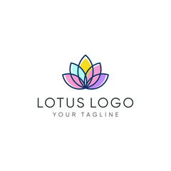 lotus shape flowers logo concepts graphic download vector