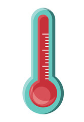 thermometer icon over white background, vector illustration