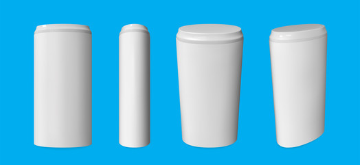 Sweetener tablet dispenser mockup. Realistic vector template.