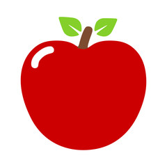 vector apple fruit illustration, fresh healthy food - organic natural food isolated