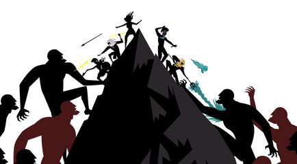 titanomachy war of greek gods versus giant titans © matiasdelcarmine