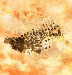 Grunge & rough. Template, graphic, illustration & background.