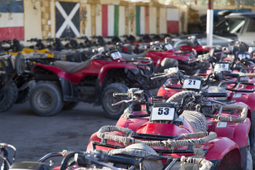 Viele Quads f&uuml;r Touristen-Tour