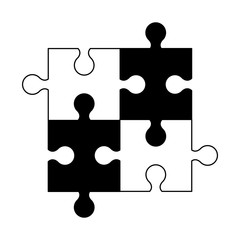 Obraz premium Jigsaw pieces isolated vector illustration graphic design