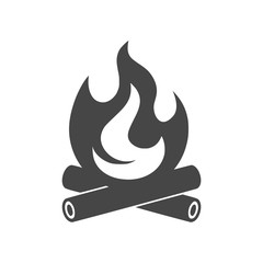 Campfire, bonfire flat icon 