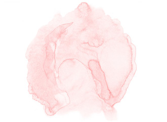 Pink watercolor background almost round shape for designers, like a template, space, substrate or workpiece. - 211829286