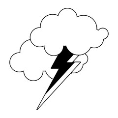 Cloud and ray weather symbol vector illustration graphic design