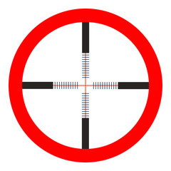 crosshairs icon - vector target aim, sniper symbol - weapon illustration