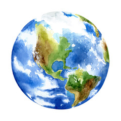 Planet earth on white background - 211831081