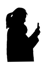 Woman Taking Photos Isolated Silhouette Graphic