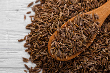 fragrant Zira on a wooden rustic background