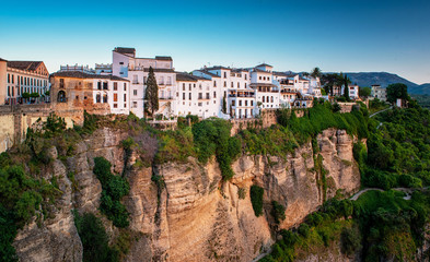 Naklejka na ściany i meble View on the old town of Ronda, Spain