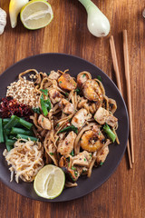 Pad Thai with chicken and shrimp