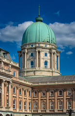 Fototapeta na wymiar Detail of the Royal Palace in Budapest