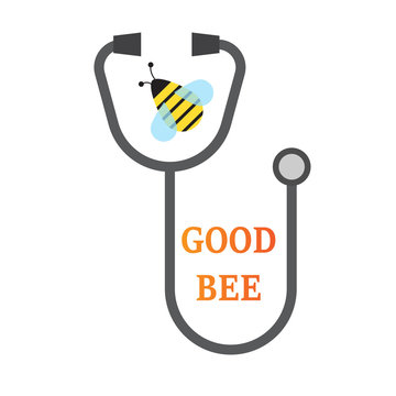 Benefit of bee venom and honey,Alternative medicine and insects,vector image, flat design