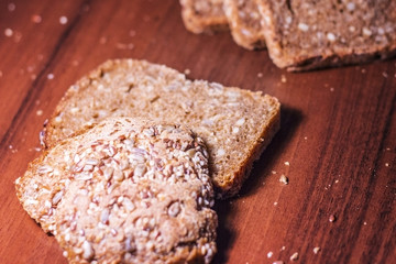 Grain bread close-up