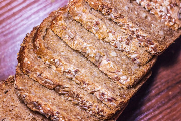 Grain bread close-up