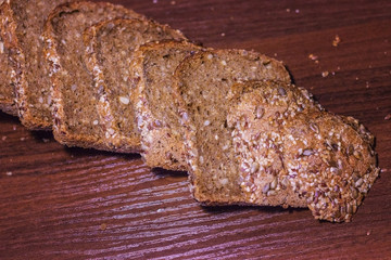 Grain bread close-up