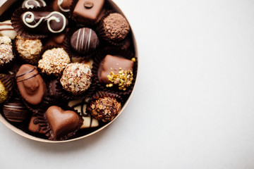 Box of chocolate candy.