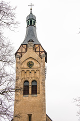 Lutheran church in Latvia. Art nouveau style.
