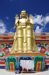 Buddha in the Likir monastery in Ladakh, India