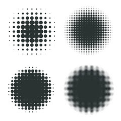 Abstract Halftone Backgrounds. Vector Set