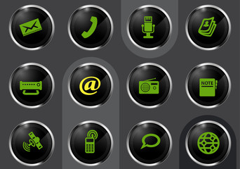 communication icon set