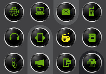 Communication icons set