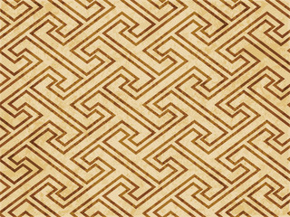 Retro brown cork texture grunge seamless background Spiral Polygon Cross Tracery Frame