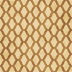 Retro brown cork texture grunge seamless background Curve Wave Cross Frame Line