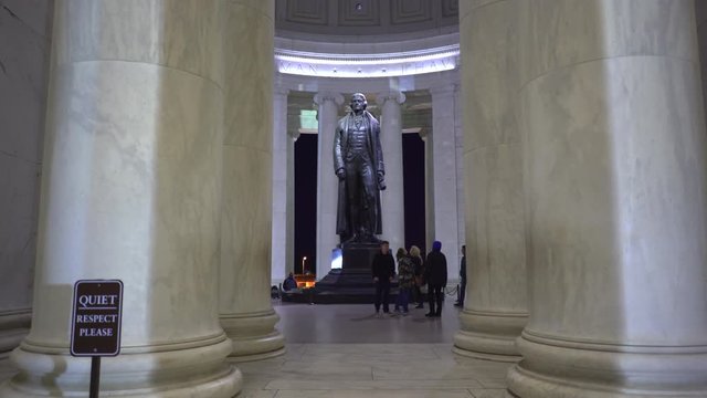 Thomas Jefferson memorial, slider shot - Washington DC