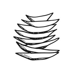 dish dishes simple sketch vector isolated