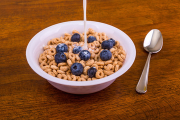 Milk Poured Over Cereal