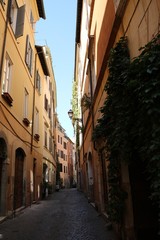 Fototapeta na wymiar Narrow alley in Rome, Italy