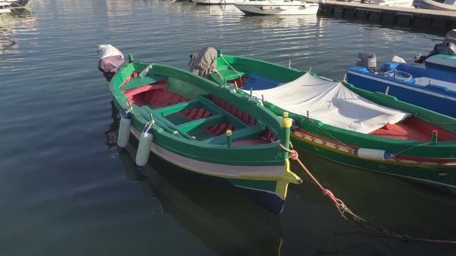 Boats in the port, Italy, Sicily, Syracuse

