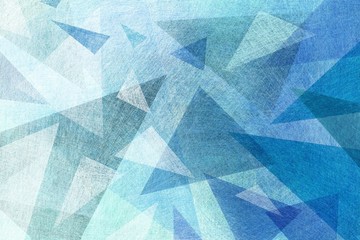 Obraz premium blue background with abstract geometric design with layers of triangle shapes in blue green and white colors with texture design element
