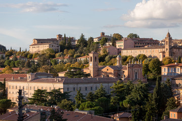 View of old architecture in a village in Italy