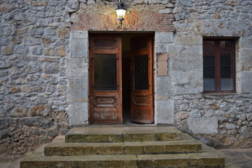  Wooden door in old house