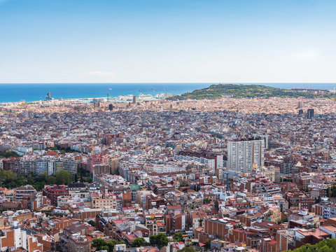 View of the city of Barcelona from the Carmel's bunkers
