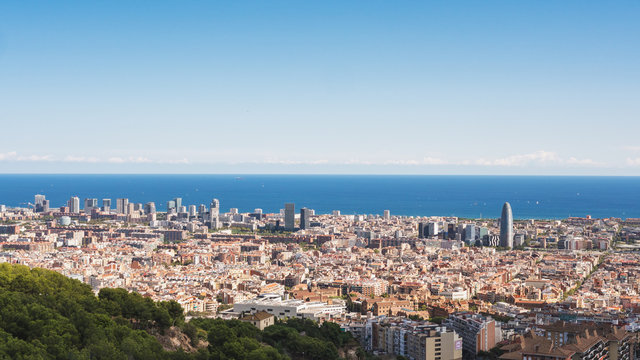 View of the city of Barcelona from the Carmel's bunkers